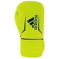 thumbnail image 2 of Adidas Speed 100 Boxing, Kickboxing Gloves,MMA, for Women & Men, for Kick Boxing, Training, 16oz , Solar Yellow , Blue, 2 of 8
