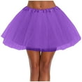 thumbnail image 2 of Ersazi Maternity Dresses Sale Womens Pleated Gauze Short Skirt Adult Dancing Skirt Purple one Size, 2 of 5