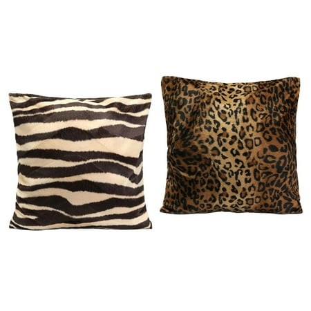 Square Animal Print Leopard Zebra Throw Pillow Case Sofa Cushion Walmart
