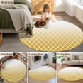 thumbnail image 5 of Round Rugs 5Ft, Yellow Ombre Stripe Round Area Rug Washable Indoor Throw Carpet, Modern Abstract Art Gradient Striped Soft Non Slip Circle Rug for Cabinet Bathroom Home Decor Aesthetic, 5 of 8