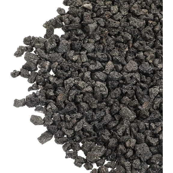 Black Pure Volcanic Lava Decorative Stones, 5lb Bag