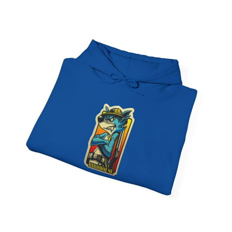 Birdhouse Wolf Skateboarding Vintage Retro 90s Skate Hoodie Design