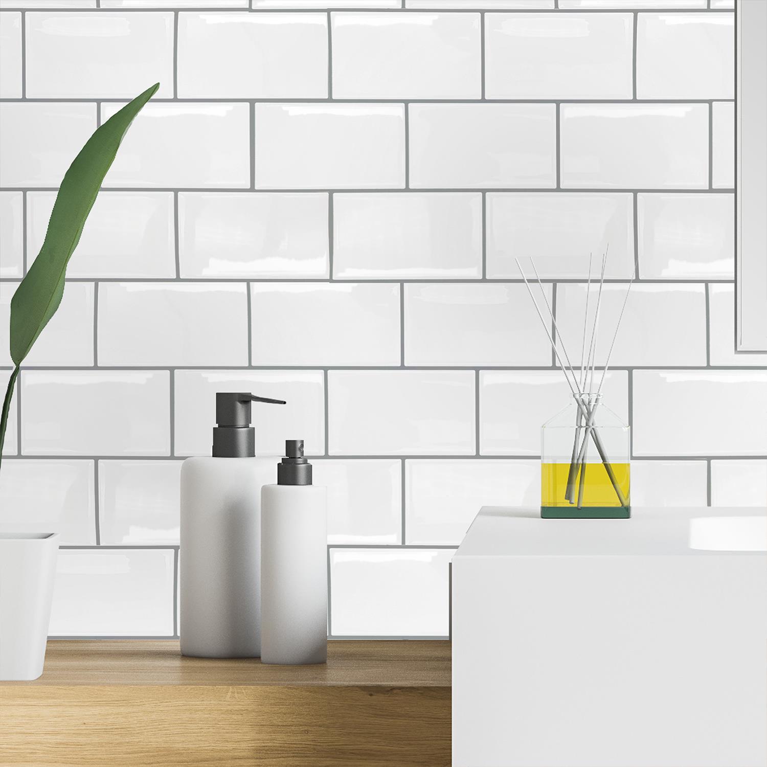 Walplus Peel and Stick Backsplash London Metro Classic Brick Brilliant