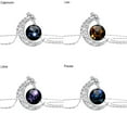 thumbnail image 6 of UDIYO Moon Necklace Shinny Long Chain Simple Inlaid Hollow Moon Pendant for Shopping, 6 of 7