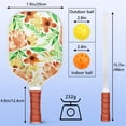 thumbnail image 4 of Pickleball Paddles Set Of 2, Fiberglass Surface, Spring Flowers Floral Print, 4 Balls & Bag, 4 of 5