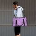 thumbnail image 7 of Fuzoiu Lilac Glittering Print Travel Duffle Bag,Carry On Tote Bags,Duffel Bag,Sport Gym Bag, Hospital Bag for Labor and Delivery, Overnight Bag,Luggage Bag, 7 of 7
