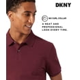 thumbnail image 3 of Polo DKNY de algodón suave, corte moderno, color granate de secado rápido, 3 of 7