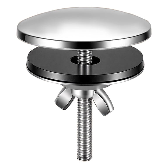 Sink Hole Cover, Faucet Hole Cover for Kitchen Bathroom Countertop | Bright Silver with Rubber Gasket, Leak-Proof, Tool-Free Install