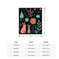 thumbnail image 5 of Whimsical Garden Flannel Blanket - Soft Cozy Durable Design with Vibrant Rabbit & Dog Pattern for Sofa Travel Bed & Chair, 5 of 7