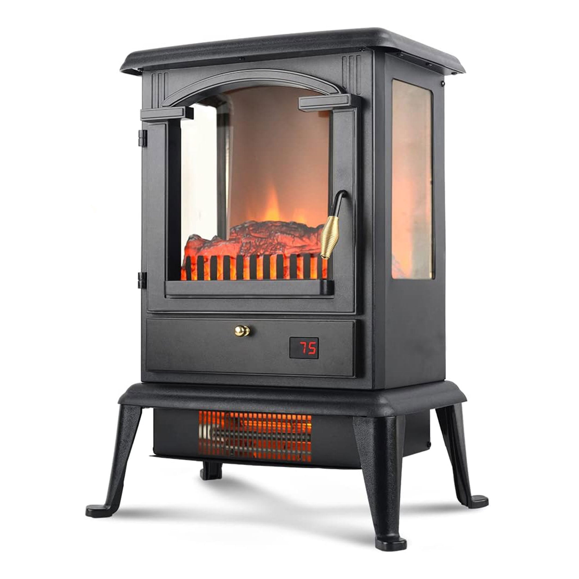 VOLTORB Freestanding Electric Fireplace Heater Stove with Remote (2 Pack)