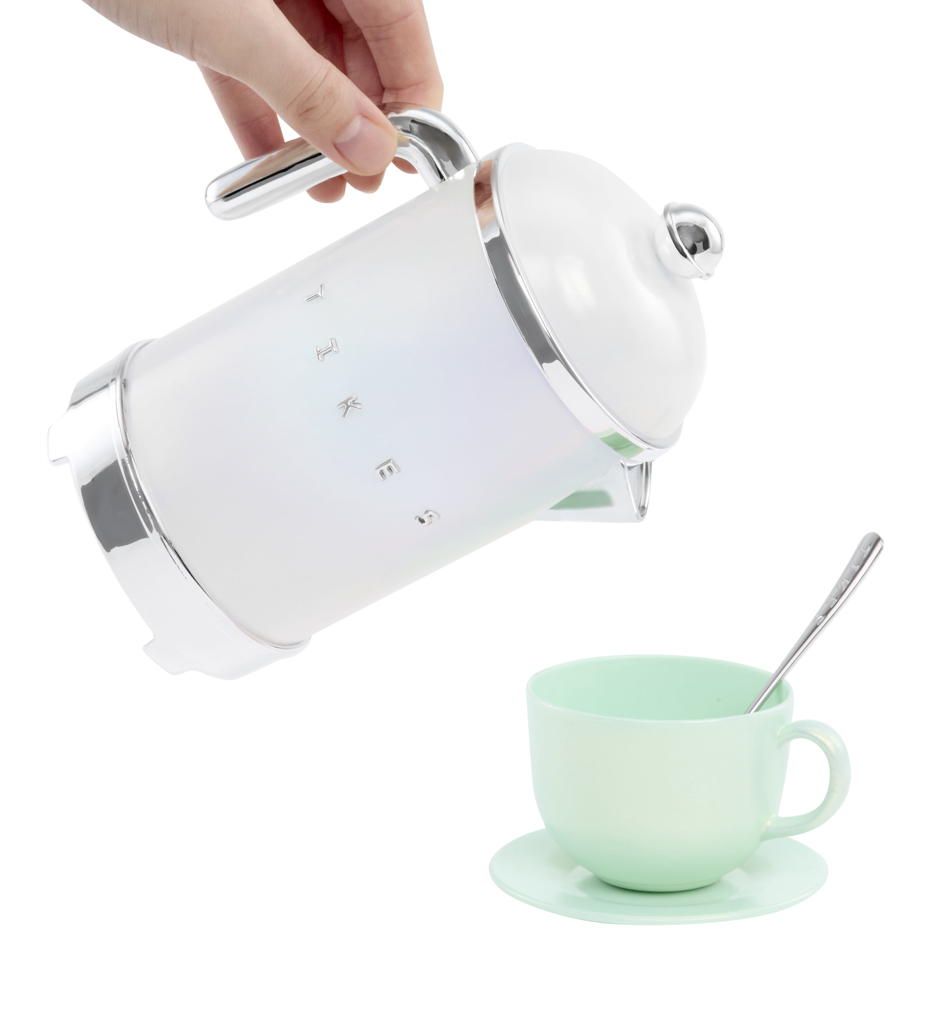Little Tikes Sweet Spaces Tea Set, Play Kitchen Cookware, Sea Foam, Ages 3+