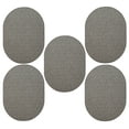 thumbnail image 1 of Furnish My Place Modern Indoor/Outdoor Commercial Neutral Rug, Modern Area Rug, Baby Nursery Mat, Pet-Friendly Carpet for Living Room, Playroom, Made in USA, 2' x 3' Oval - Set of 5, 1 of 5