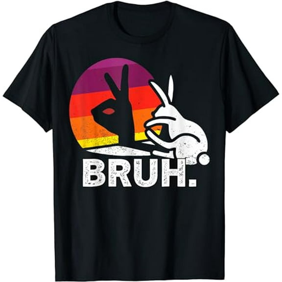 Bruh Meme Funny Saying Bro Greeting Teens Boys Easter Day T-Shirt