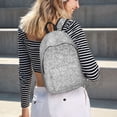 thumbnail image 5 of Balery Silver Mosaic Mochila Clásica Impresa Básica para Viaje, Mochila Escolar Resistente al Agua, Mochila de Lona con Correas Ajustables-Medium, 5 of 5