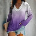 thumbnail image 2 of ShomPort Women Long Sleeve Shirts Casual V Neck Solid Color Blouses Dressy Tunic Tops for Leggings, 2 of 4