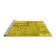 thumbnail image 2 of Ahgly Company Machine Washable Indoor Rectangle Patchwork Yellow Transitional Area Rugs, 8' x 10', 2 of 4