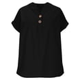 thumbnail image 6 of Avtoify Women's Casual Solid Color Knot V-Neck Short Sleeve Top Women's Top, 6 of 7