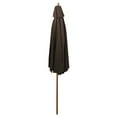thumbnail image 4 of Northlight 8.5ft Outdoor Patio Market Umbrella with Wooden Pole, Brown, 4 of 6