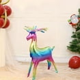thumbnail image 5 of 20x32 Inch Standing Deer for Party and Holiday Decor, Christmas Party Ornament, Christmas Decorations, Deer Shaped Aluminum Film Akmoler | Multicolor, 5 of 9