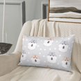 Cute Hamster Sunflower Seed Gray Throw Pillow Covers 16" x 24