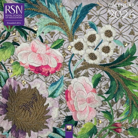 Royal School of Needlework Wall Calendar 2026 (Art Calendar), (Paperback)
