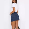 thumbnail image 4 of LYMAYTER S-XL Women Denim Short Skirt Slim Fit Casual Jean Skirt High Waist Stretchable Mini Skirt, 4 of 9