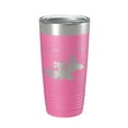 thumbnail image 1 of Thousand Island Lake Cisco Chain Map Tumbler Travel Mug Insulated Laser Engraved Coffee Cup Michigan 20 oz Pink, 1 of 1