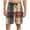 Brown, variant on Jgppe Mens Home Shorts Stretchy Soft Elastic Waist Plaid Casual Shorts Casual Sleep Shorts with Pockets