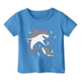 thumbnail image 2 of Hienoo Big Girl's Graphic T Shirt Shark Print Short Sleeved T-Shirt, Sizes 12M-13T, 2 of 3