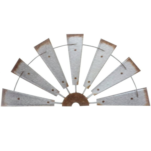 Farmhouse Half Windmill Wall Decor Metal Sculpture Home Decoration