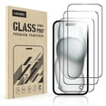 thumbnail image 2 of Venoro 3Pcs for iPhone 15 Pro Max/15 Pro/15 Plus/15 Tempered Glass Screen Protector, Clear, 2 of 16