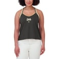 thumbnail image 4 of Women's WEAR by Erin Andrews Black New Orleans Saints Cross Strap Tri-Blend Tank Top, 4 of 4