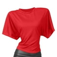 thumbnail image 6 of cocolona Crop Tops for Women, Summer Short Sleeve T-shirts Fashion Casual Loose Blouses Basic Tees, 6 of 7