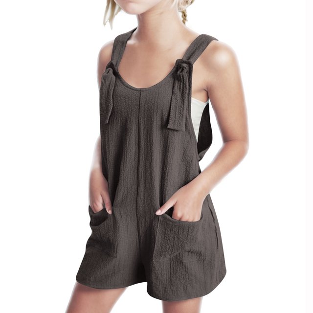 Aqestyerly Kids' Denim Overalls - Adjustable Straps with Pocket Detailing (9)