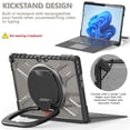 thumbnail image 3 of SaniMore for Microsoft Surface Pro 9 13" 2022 Case Support Keyboard Connection, Soft TPU & Rugged PC Cover with Handle & 360° Rotatable Kickstand Small Lock Full Body Protective Shell, Darkbrown, 3 of 12