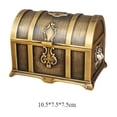 thumbnail image 3 of Caja del tesoro dorada vintage, contenedor grande, anillo de recuerdo, caja para pendientes para niñas Marrón, 3 of 6