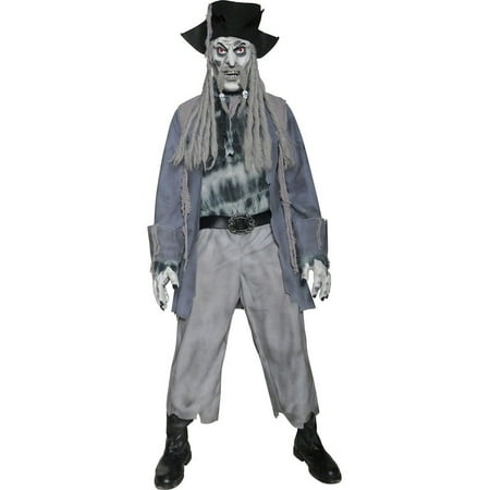Scary Zombie Dead Ghost Pirate Costume Adult