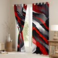 thumbnail image 3 of Homewish Red Spiral Stripes Kitchen Curtains,Aesthetic Geometric Black Out Curtains Pack of 2 (42x63 Each), 3 of 6