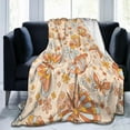thumbnail image 5 of Retro 70s 60s Floral Hippie Summer Groovy Butterfly Blanket Boho Natural Colours Flowers Pink Valentine Day Gifts for Girls Women Soft Flannel Throw Blanket for Bed Home Sofa Decor 60"X50", 5 of 6