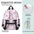 thumbnail image 5 of Unicorn and Butterfly Pink Pattern Cute School Backpack Bag for School with Padded Back and Adjustable Shoulder Straps 15.25"x11.5"x5.25", 5 of 5