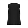 thumbnail image 5 of Hot days, bold styles Olyvenn Womens Crop Tops Cotton Linen Tank Tops V Neck Casual Cami Sleeveless Blouses Summer Basic Tank Shirt Black S, 5 of 6