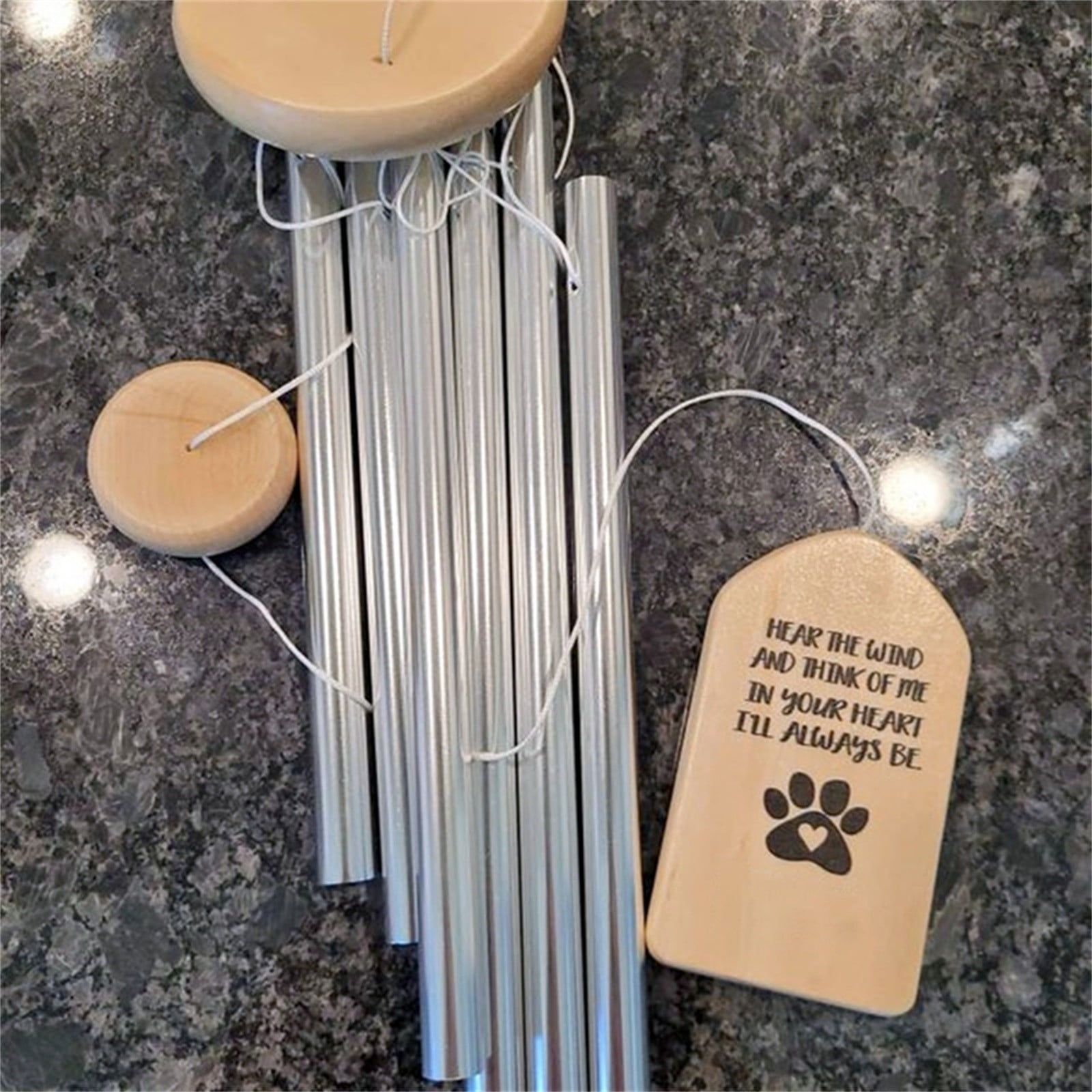 JilgTeok 3 Packs Pet Customized Memorial Wind Chimes Customized Wind Chime Mourning Commemorative Gift for Dog Cats Pet Lover Owner