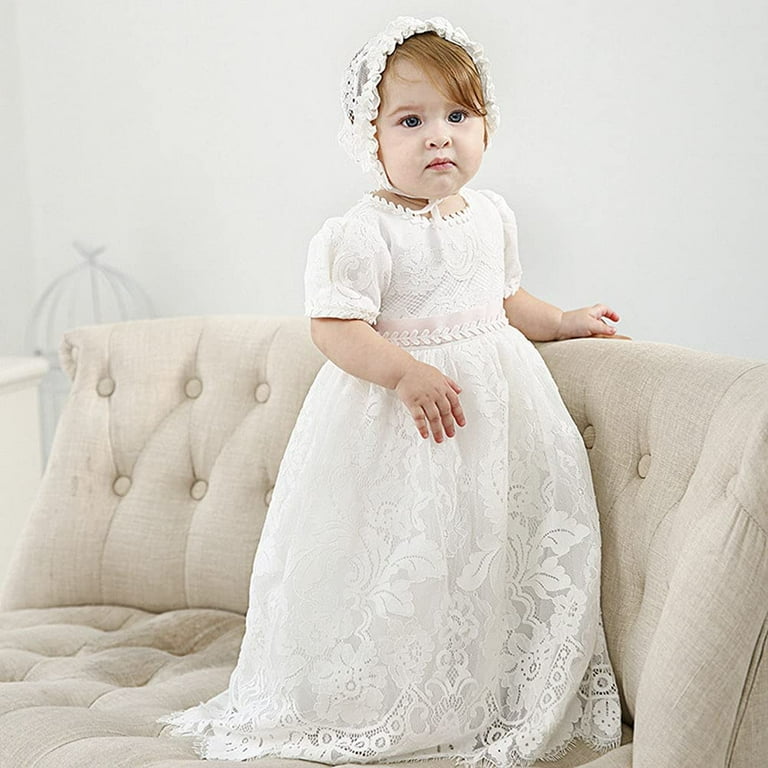 Baby Girls Christening Dress Baptism Gowns Princess Girl Birthday Wedding Blessing Dresses for Infant Toddler