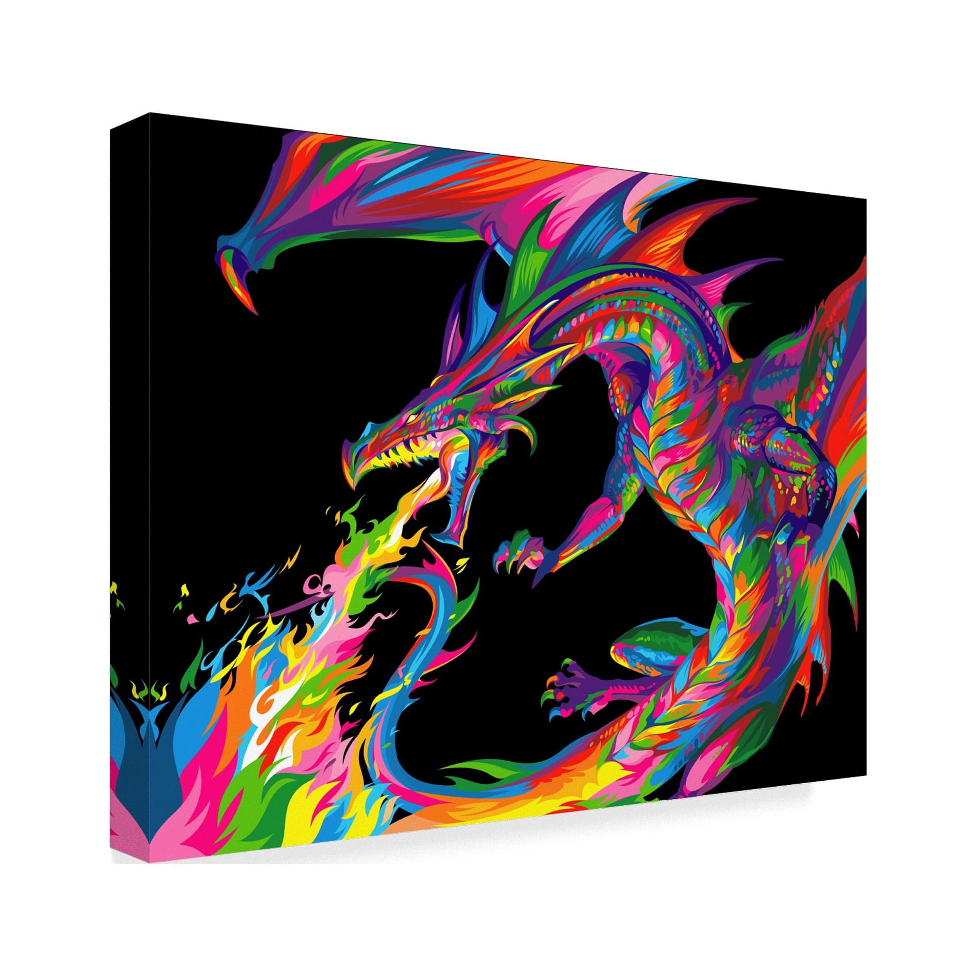 Trademark Fine Art 'Fantasy Dragon' Canvas Art by Bob Weer