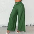 thumbnail image 2 of Kaemgyyd Palazzo Pants for Women High Waisted Wide Leg Stretchy Trousers Vintage Casual Flowy Pants Outfit, 2 of 4