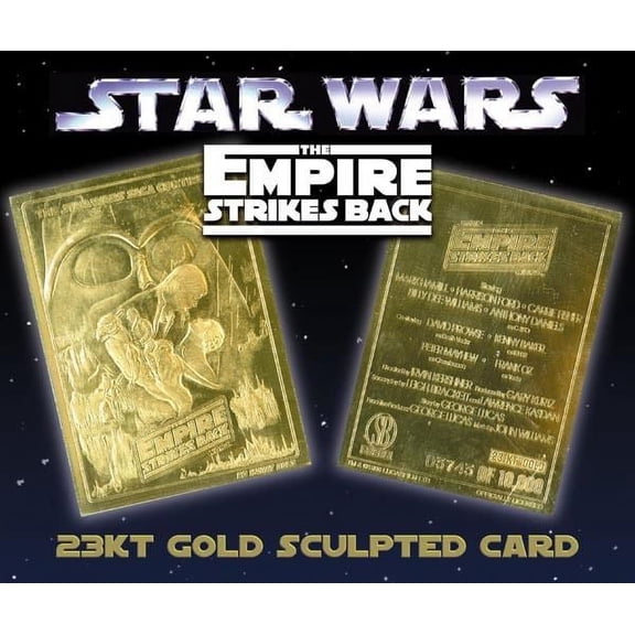 Score Board Star Wars Empire Strikes Back 23KT Gold Sculptured Trading Card, Movie Poster Design, Ltd of 10,000