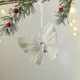 thumbnail image 5 of Luoshdecor Christmas Glitter Ornament ,White Holiday Butterfly Elk Star Hanging Decorations for Tree Wedding Party Ornaments 5.9 in, 5 of 6
