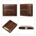 thumbnail image 4 of Microseven RFID Blocking Male Bifold Wallets, Dark Brown, 4 of 5