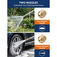 thumbnail image 5 of Melvexa Upgraded Hydro Jet Nozzle Power Washer for Garden Hose High Pressure Attachment Wand Water Hose Watering Car Gutter Wash Spray Powerful Cleaning Tool Patio Accessories Quick Connector Kit, 5 of 7