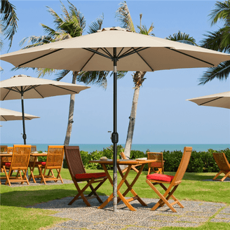 15 foot patio umbrella with lights Double-Sided Patio Umbrella with LED Lights